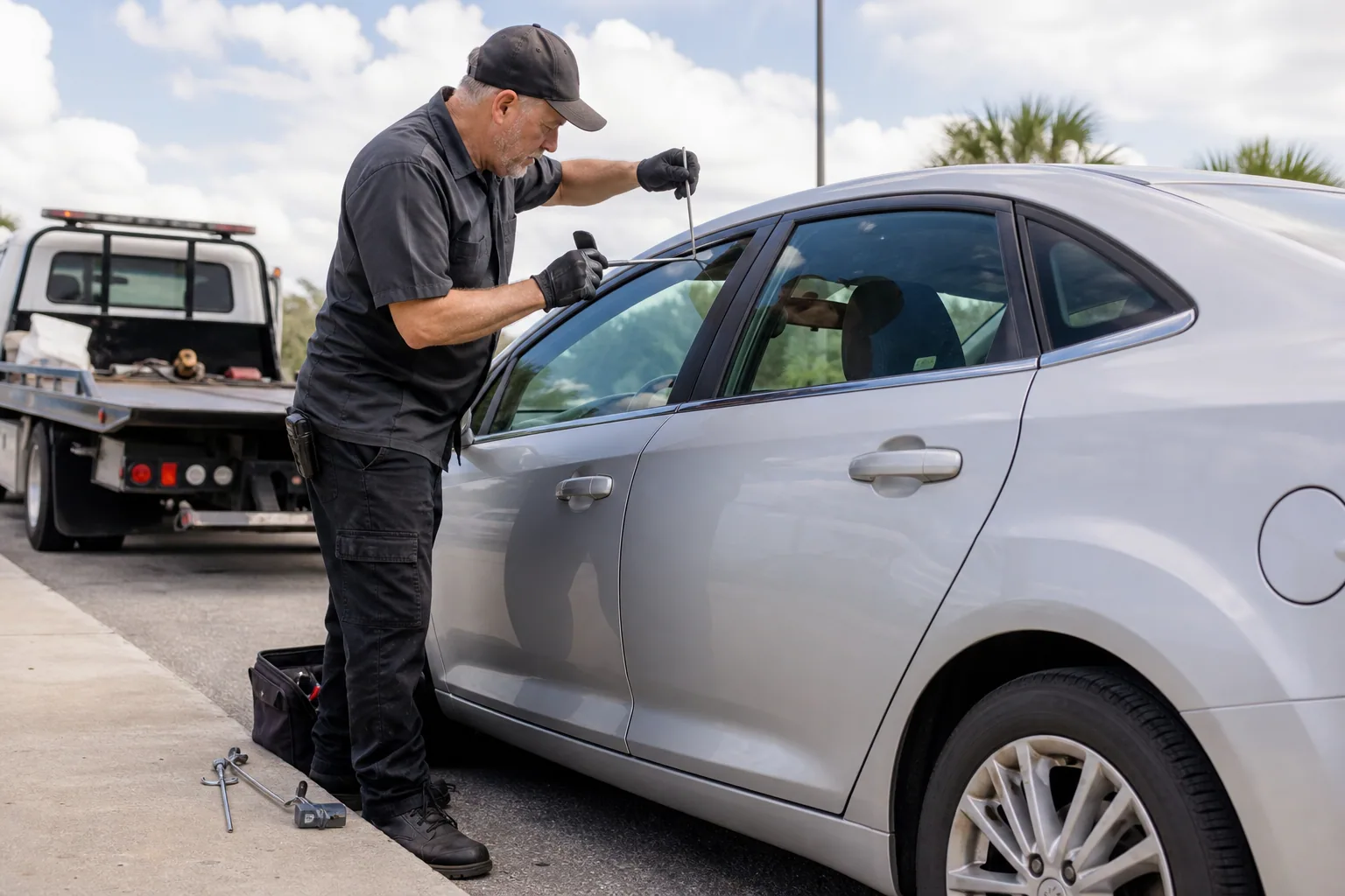 Equipment and capability used for car lockout service in Clermont