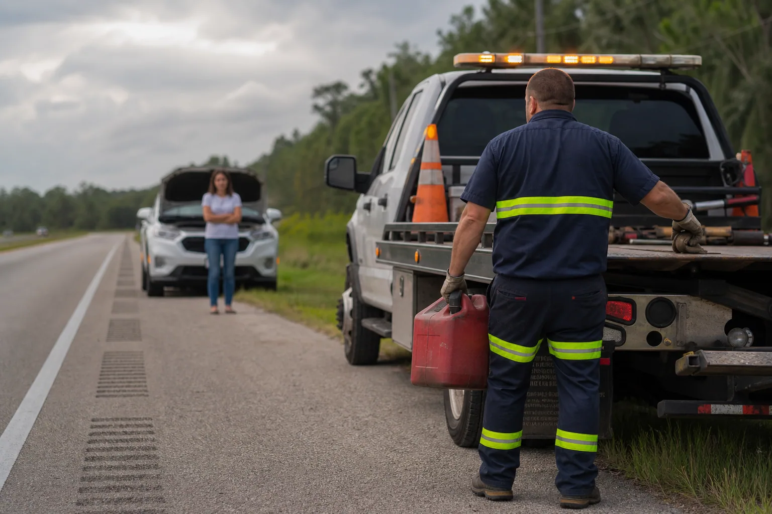 Fuel Delivery Service help arriving for a waiting Clermont driver