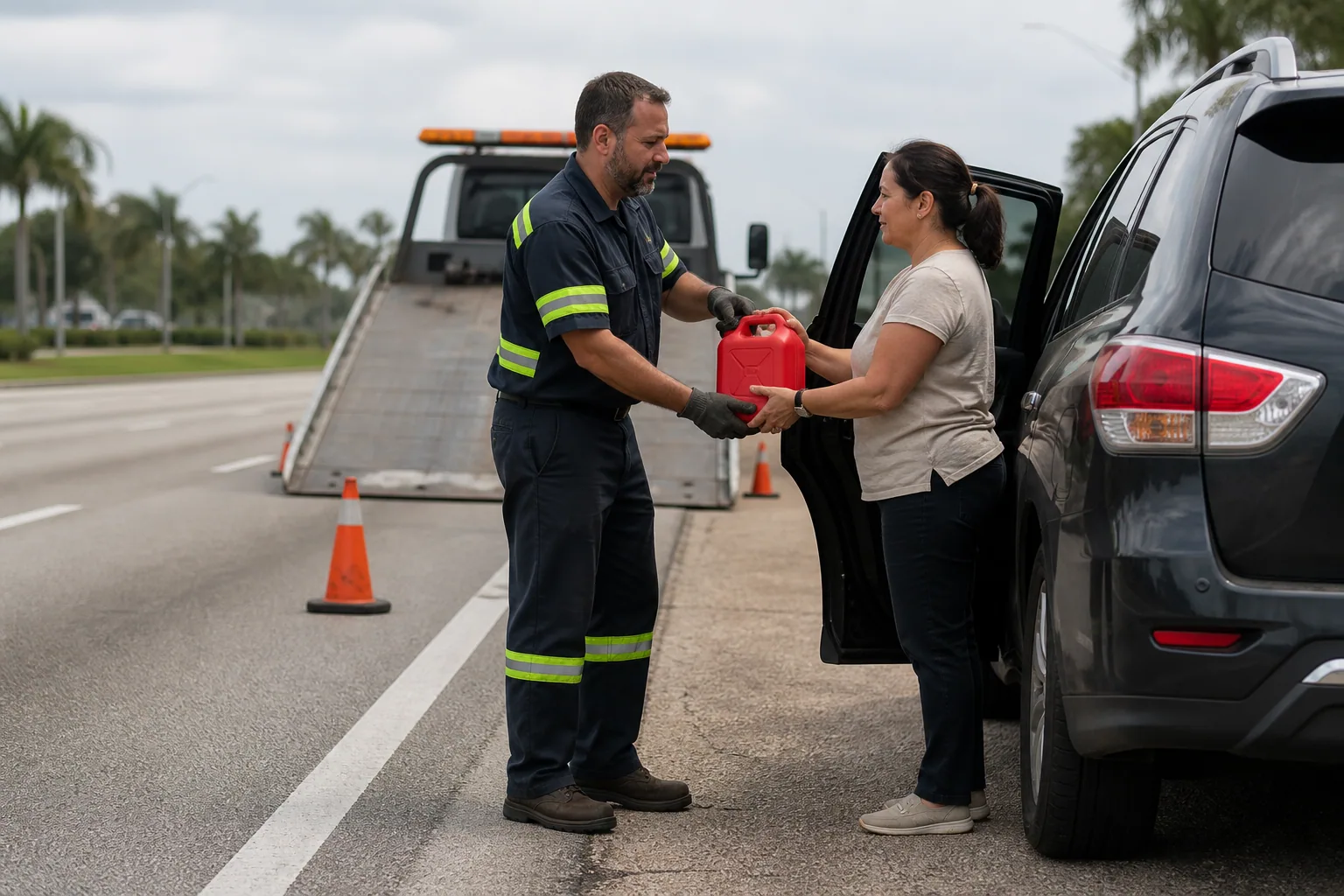 A common fuel delivery service situation handled safely in Clermont