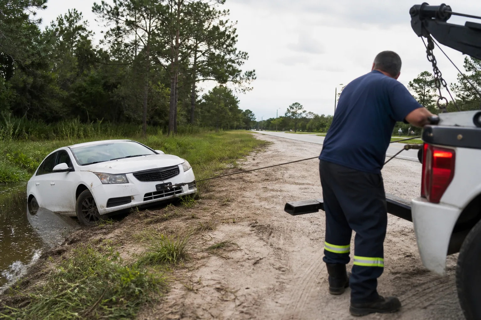 Equipment and capability used for winch out service in Clermont
